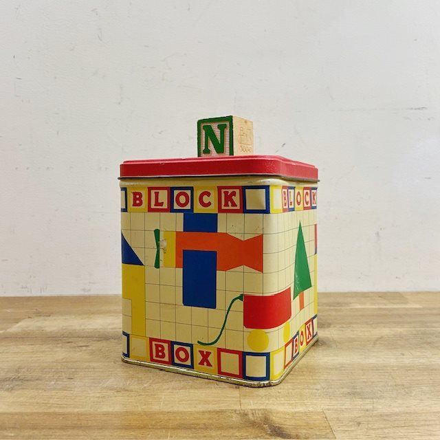 アメリカ ヴィンテージ 80's ブロック缶 おもちゃ アメトイ