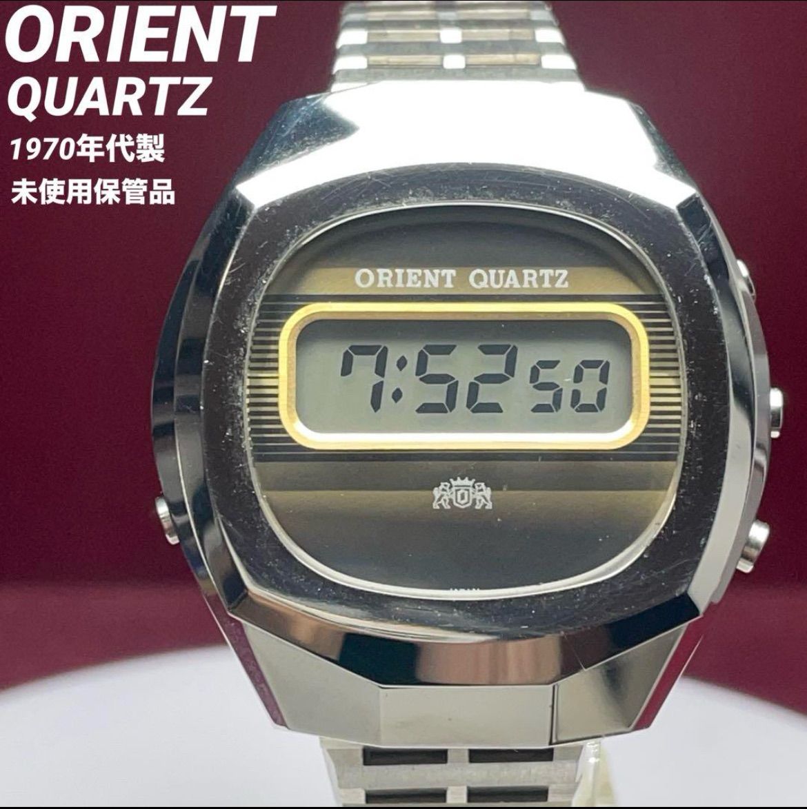 ★超希少 保管品 70s ORIENT QUARTZ 純正ブレス 日本製 腕時計 ☆超希少 保管品 70s ORIENT QUARTZ 純正ブレス 日本製 腕時計