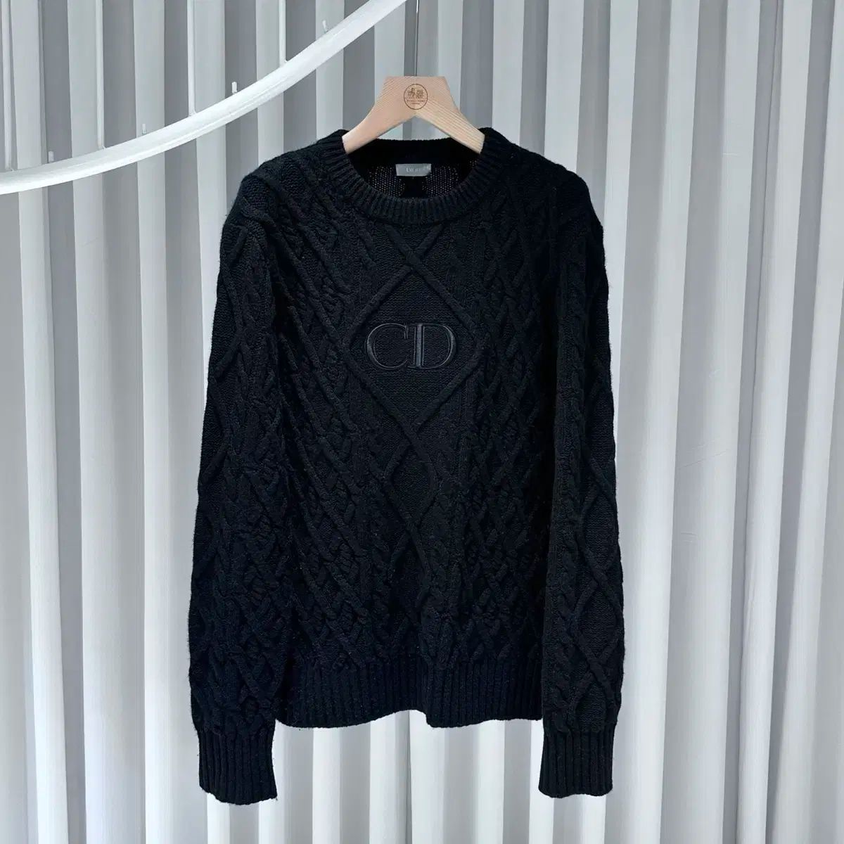 Dior CDロゴニット CD Icon Sweatshirt Black Cotton Fleece | DIOR