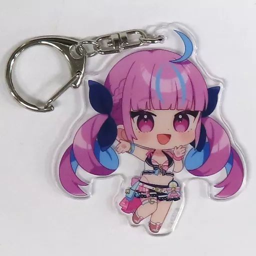 キーホルダー　全18種セット 「バーチャルYoutuber ホロライブ ホロライブ・サマー2023 ミニキャラアクリルキーホルダー サマースプラッシュパーティ」 C102グッズ 中古】キーホルダー 湊あくあ 「バーチャルYoutuber ホロライブ