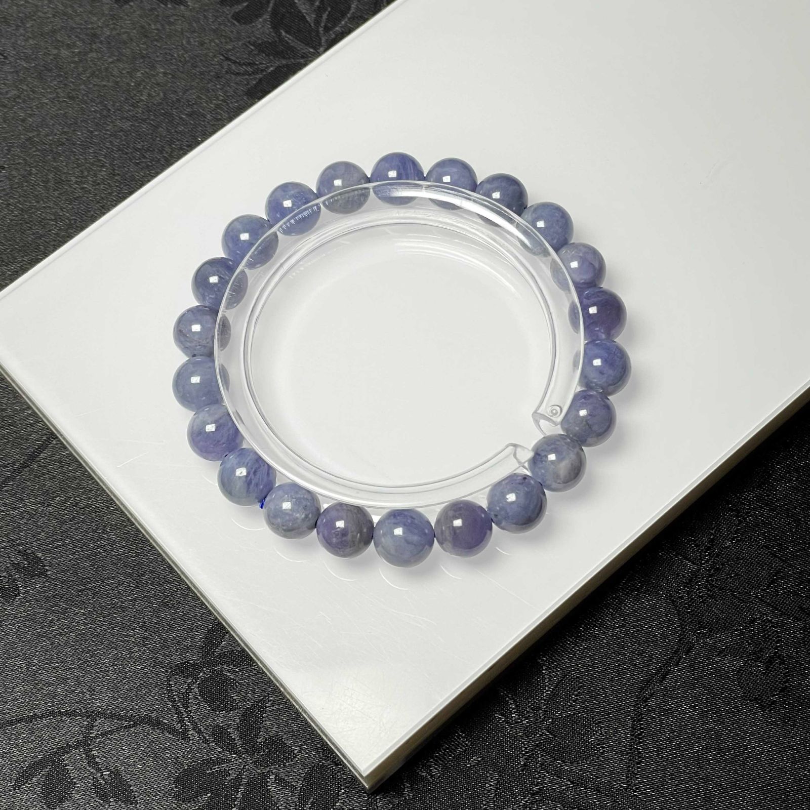 タンザナイト　天然石　ブレスレット 楽天市場】タンザナイト ブレスレット 8.5mm 17.5cm メンズM
