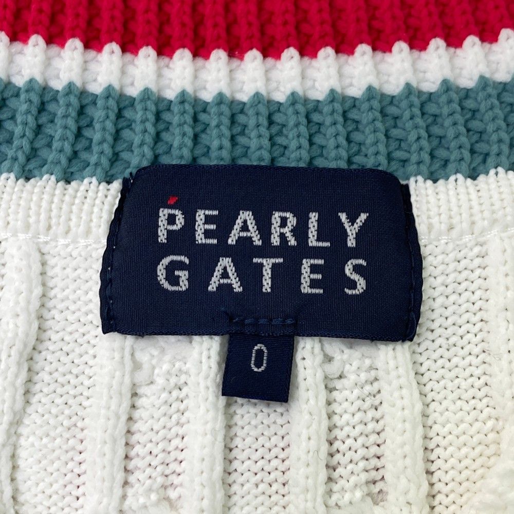 サイズ：0 PEARLY GATES パーリーゲイツ ニット ベスト ケーブル