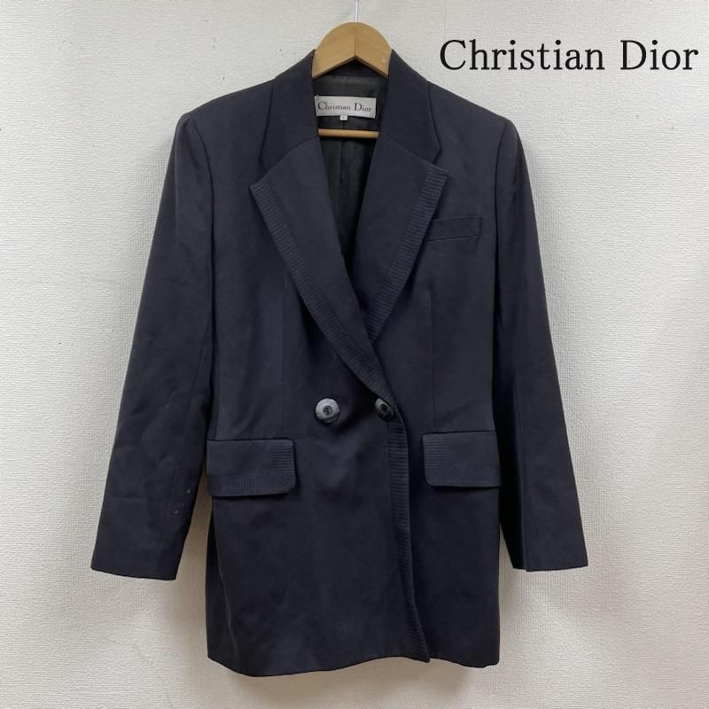 【美品】Christian Dior テーラードジャケット ブラック　ダブル Christian Dior クリスチャンディオール ジャケット、上着