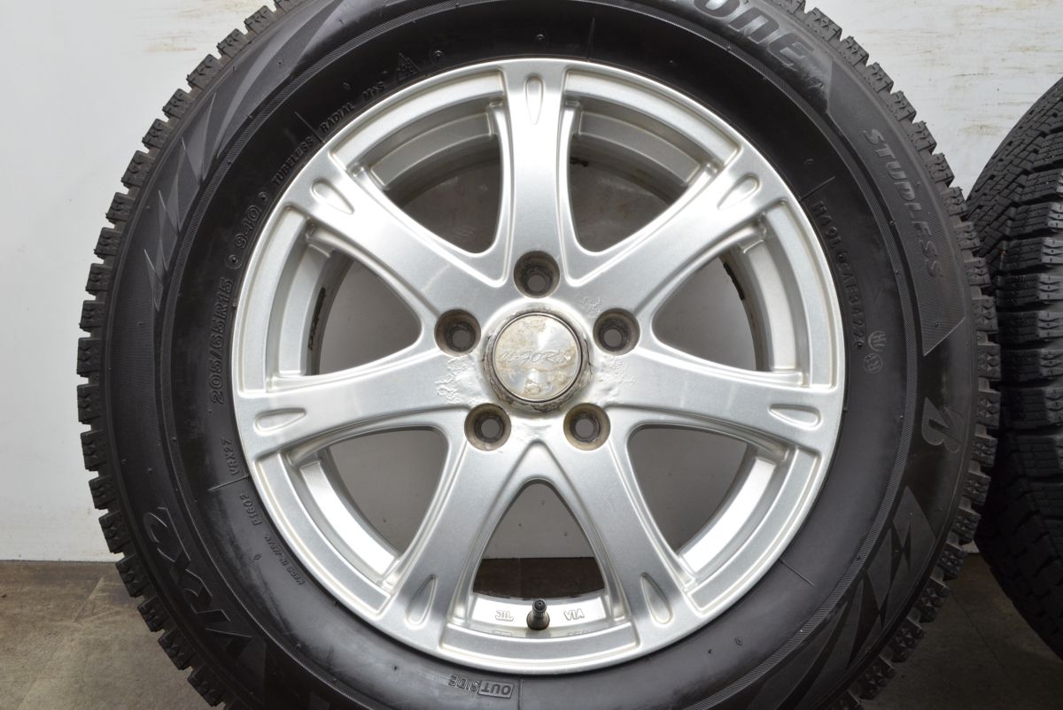 【バリ溝】u-FORM 15in 6J +50 PCD114.3 2022年製 ブリヂストン ブリザック VRX2 205/65R15 5 ノア ヴォクシー ステップワゴン プレマシー