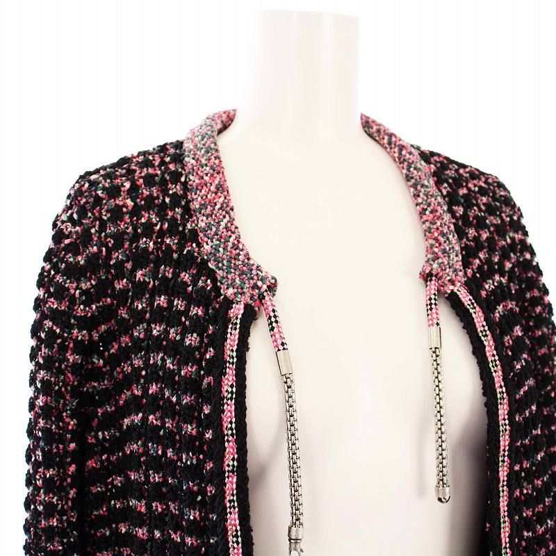 シャネル CHANEL ニットカーディガン 長袖 チェーン ココマーク 40