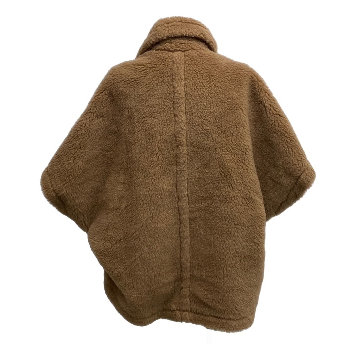 Max Mara マックスマーラ ポンチョ サイズUNICA レディース テディベア ケープ|TEBE 2424736072 ブラウン 冬 シルク