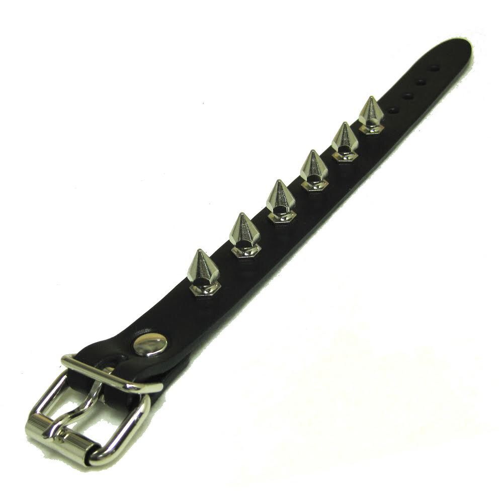 スモールスパイクスタッズ レザー リストバンド 3×2ROW 201SPN】新品 スパイクスタッズ レザーリストバンド トゲトゲ 腕輪