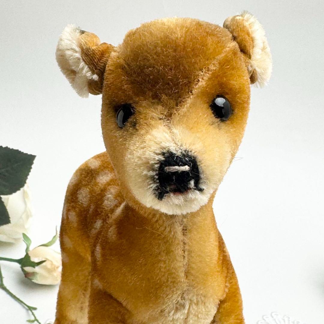 シュタイフ★Fawn 22cm★モヘアのバンビ/小鹿/シカ★ヴィンテージ 送料無料☆シュタイフ☆Fawn 22cm☆モヘアのバンビ/小鹿/シカ