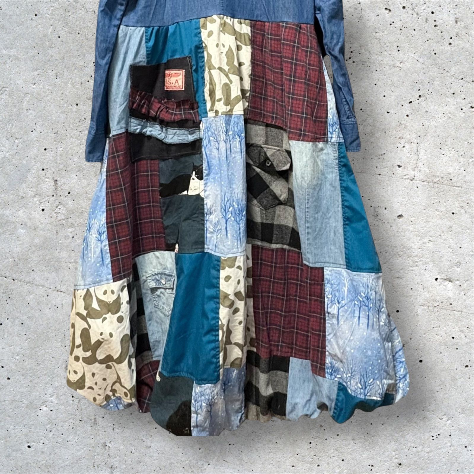 パッチワークバルーンスカート