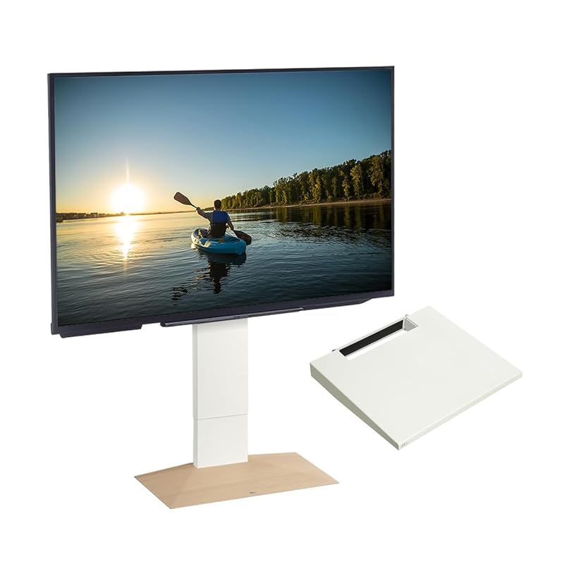 EQUALS イコールズ テレビ台 壁寄せテレビスタンド WALL V3 ロータイプ +棚板レギュラーサイズセット 32型?80型対応 ホワイトオークベース (棚板:サテンホワイト) 0