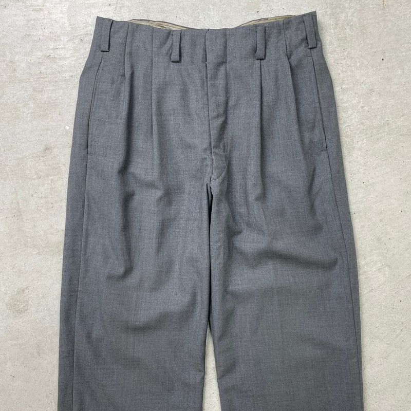 60年代 2タック ウールスラックスパンツ DEPONIRT ホック メンズW30 