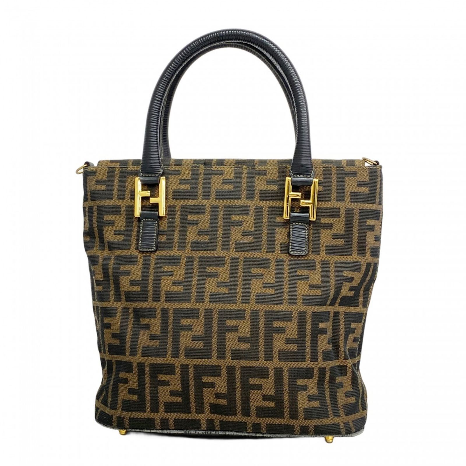 フェンディ Fendi フェンディ ハンドバッグ ズッカ ナイロンキャンバス ブラウン レディース P1438140