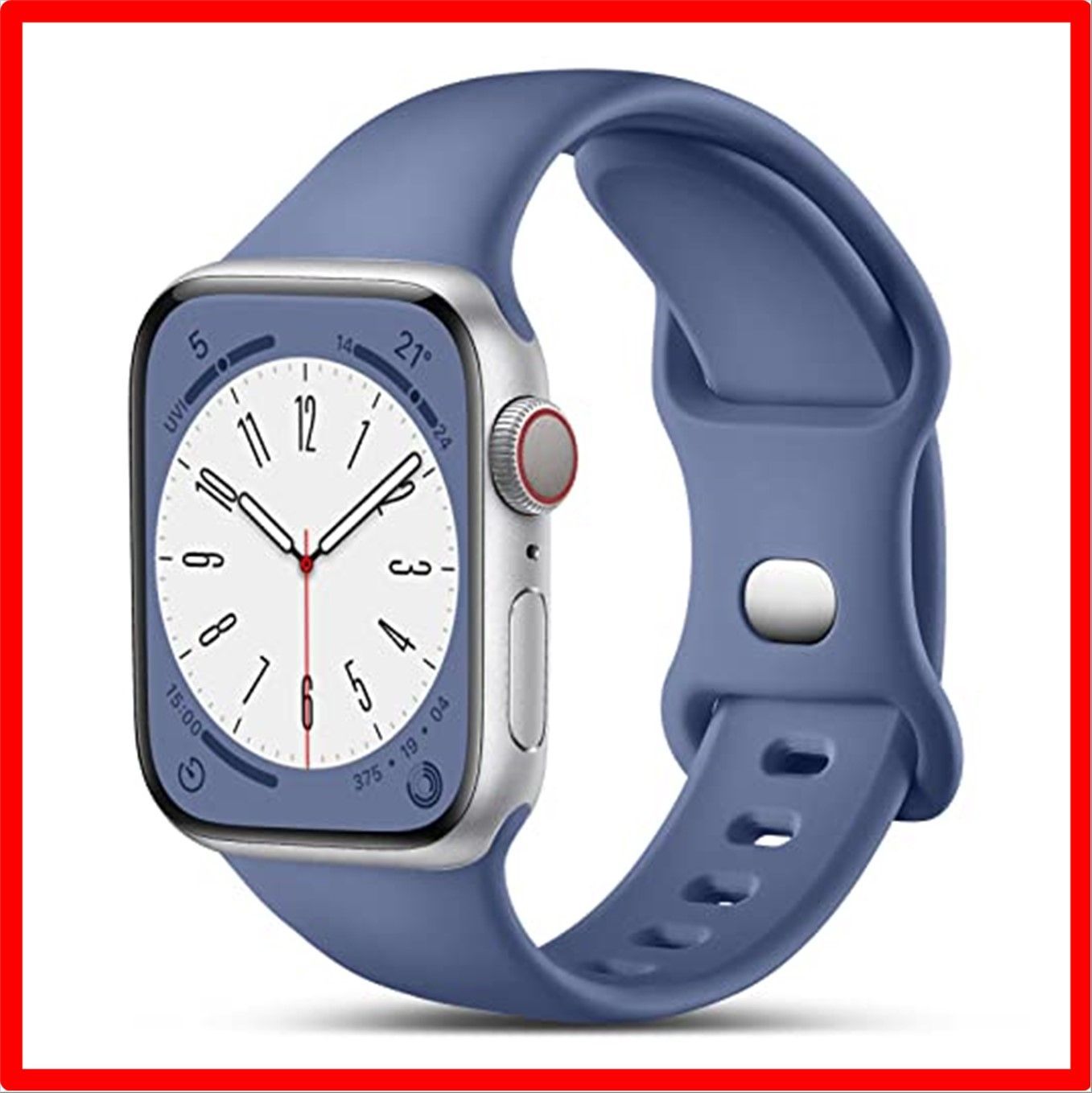 初売り大特価】 42/44/45/49mm S/M_ブルーグレー Apple Watch バンド