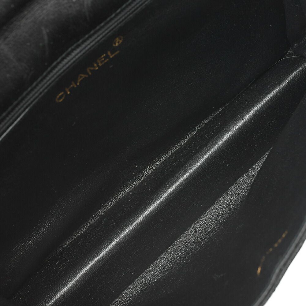 CHANEL シャネル チェーンショルダーバッグ マトラッセ ココマーク フリンジ ラムスキン 黒 ゴールド金具 レディースバッグ ハイブランド DECORATOM_COM_BR