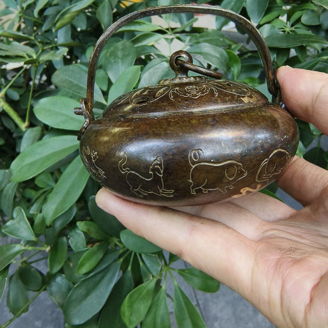 銅器 浄化空気香炉 暖手炉 禅意 茶道香炉 工芸品 置物 銅器 浄化空気香炉 暖手炉 禅意 香道 茶道 盤香炉 工芸品 置物