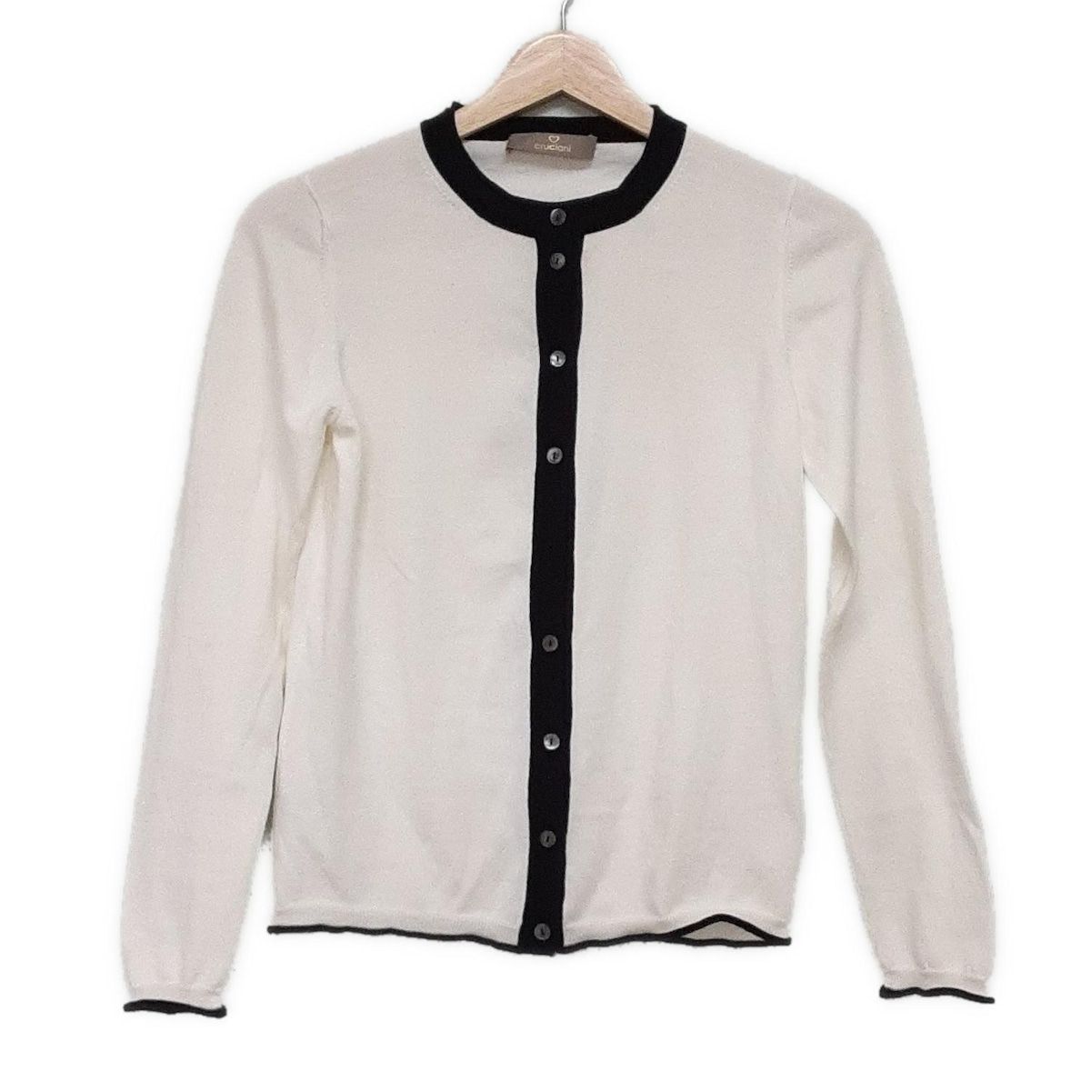 Cruciani アイボリー カーディガン 38 Cruciani(クルチアーニ) カーディガン サイズ38 M レディース