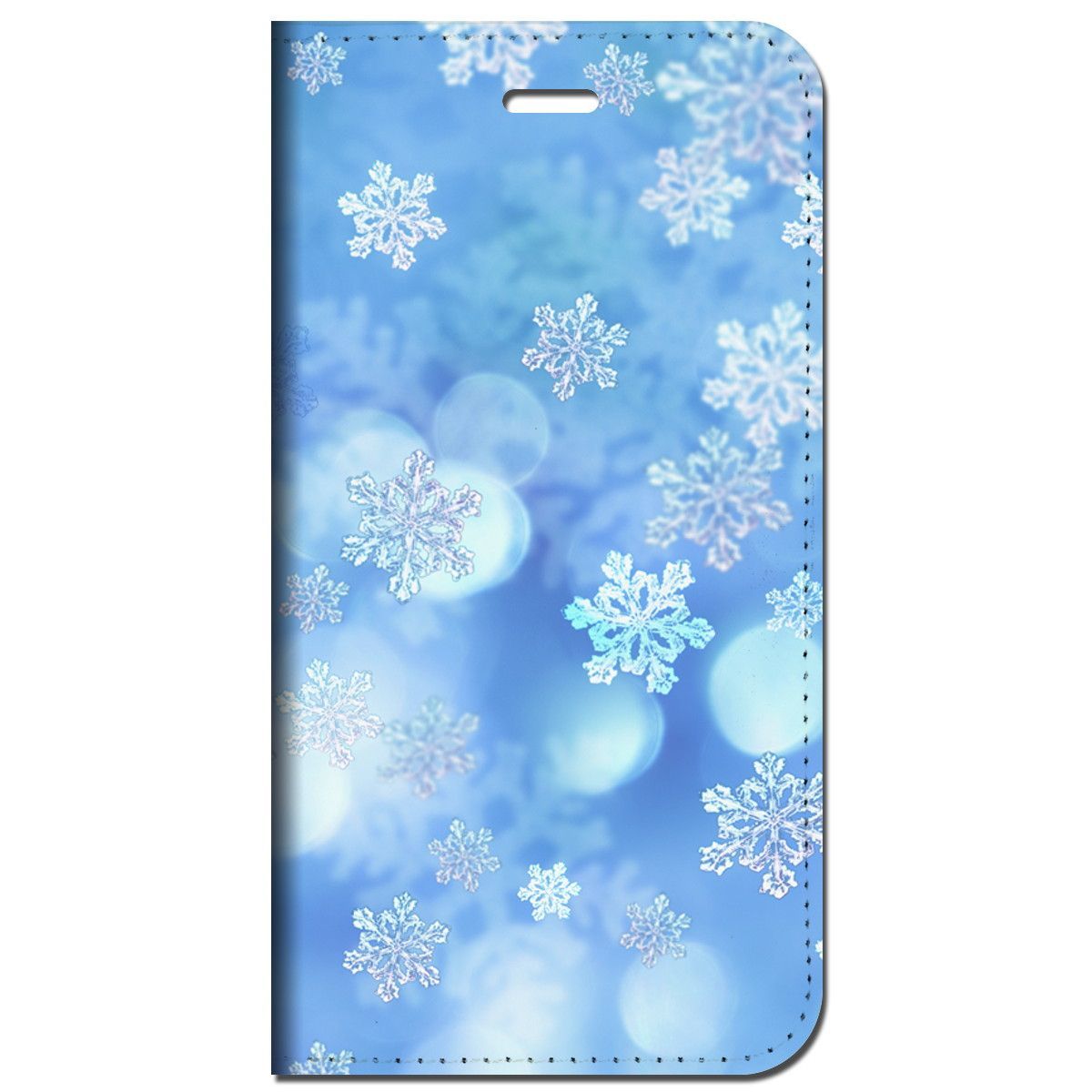 iPhone14 他 手帳型 ケース 雪の結晶  iPhone SE 8 13 12 他 iPhone各機種対応可能 スマホケース  2c