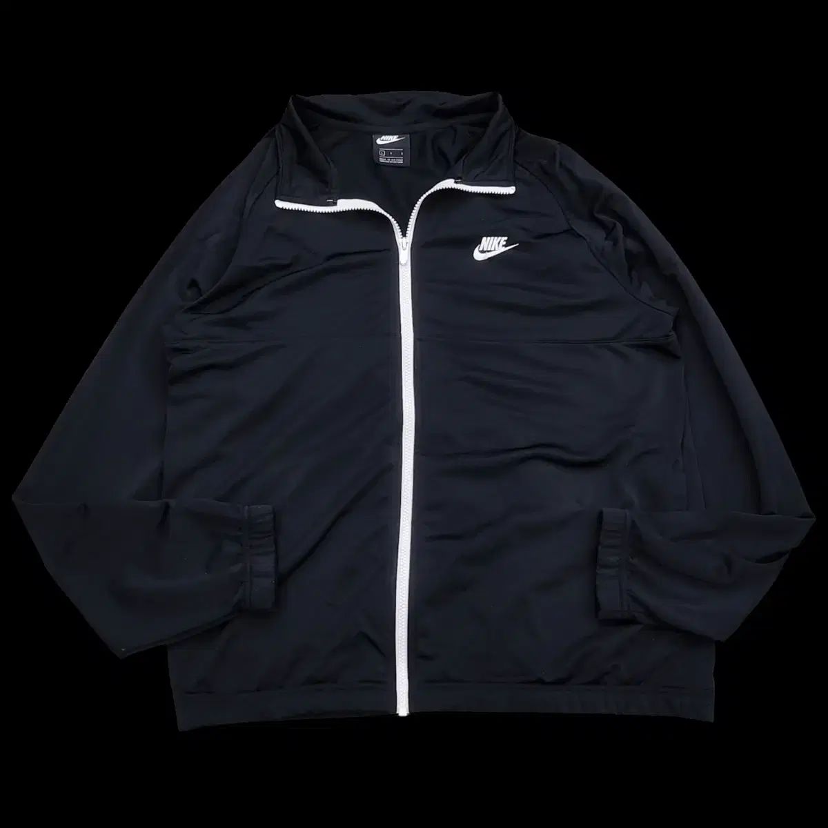 【雷市場（ポンジャン）商品韓国直送】L Nike(ナイキ） 基本ロゴ 黒 トラックトップス ジャージ
