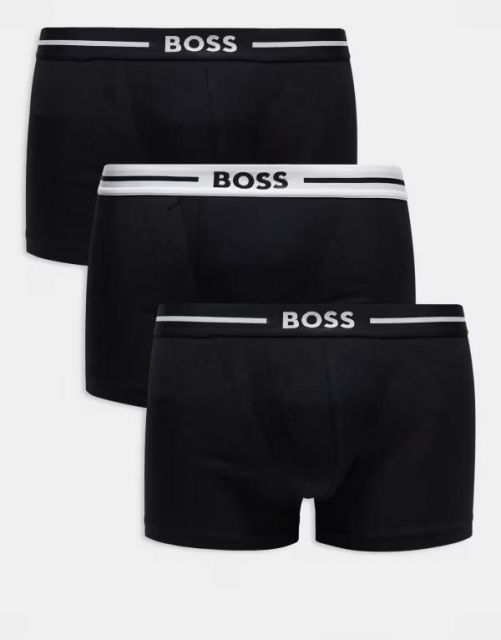 送料無料 ボス オレンジ メンズ トランクス アンダーウェア Boss Bodywear 3-pack B trunks in black and all over print Open miscellaneous