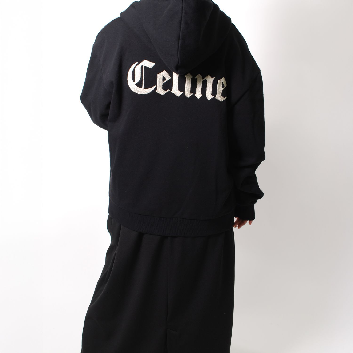 新品未使用】 CELINE セリーヌ RY09I670Q ジップ フーディー パーカー 