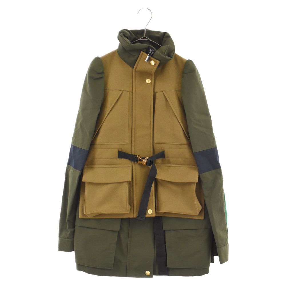 Sacai (サカイ) 21AW Wool Melton×Grosgrain Blouson ウール
