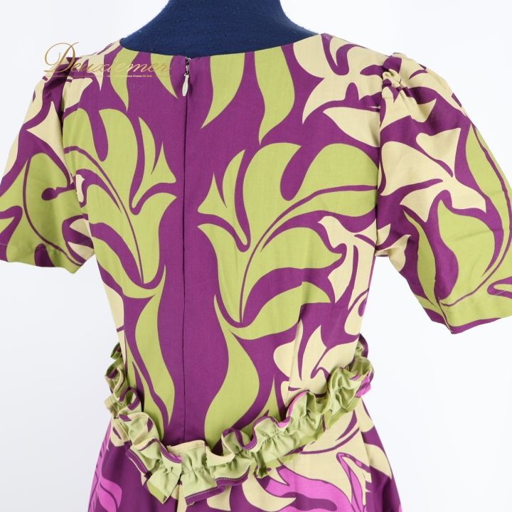 フラダンス 衣装 ワンピース ドレス パープル系 Minei フラ ダンス