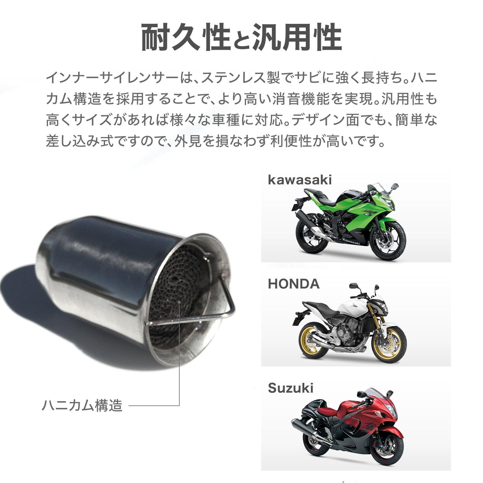 Archnote インナー サイレンサー バッフル 60.5 用 バイク