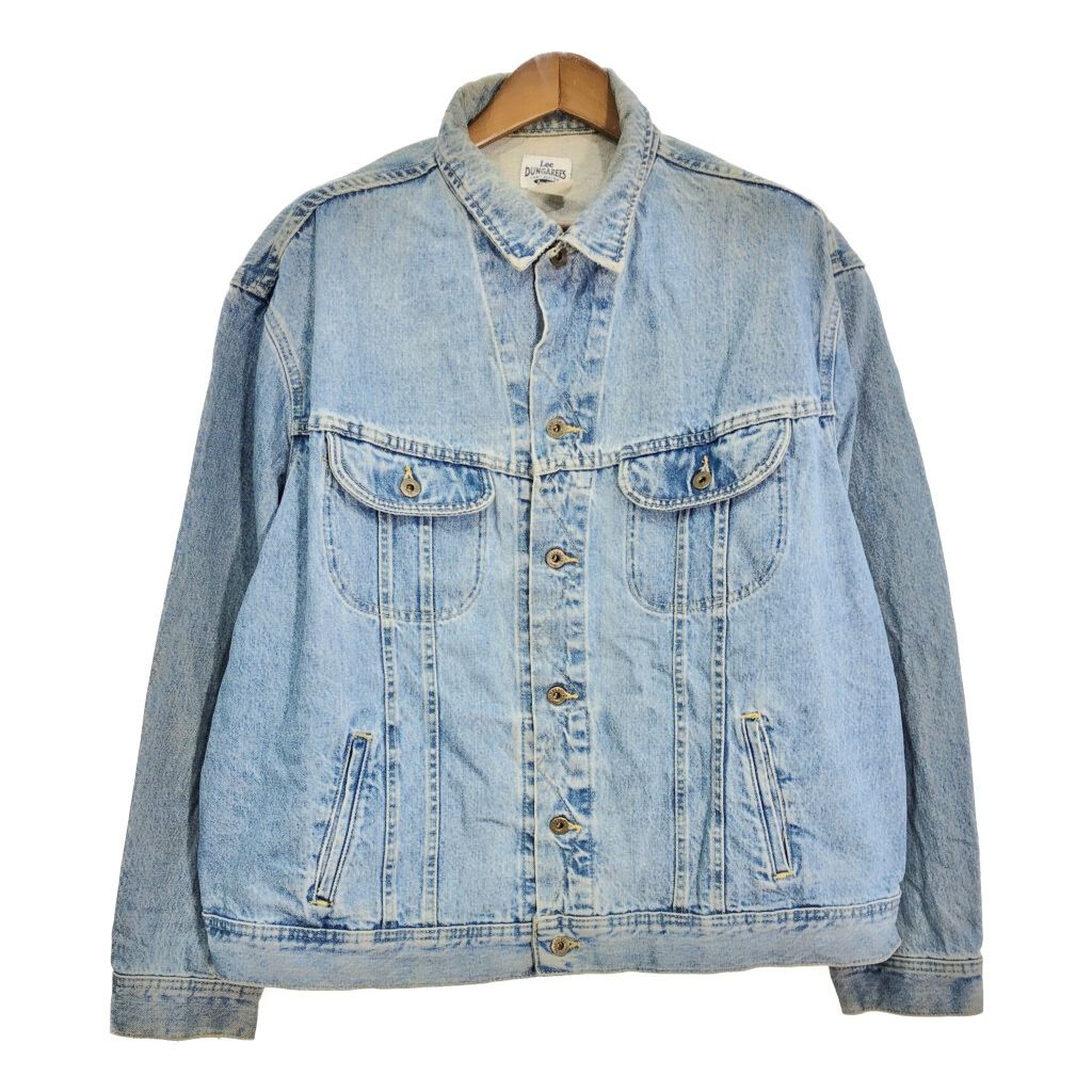 90年代 Lee DUNGAREES リー ダンガリーズ デニムジャケット 大きいサイズ ブルー (メンズ XXL) 中古 古着 R9849