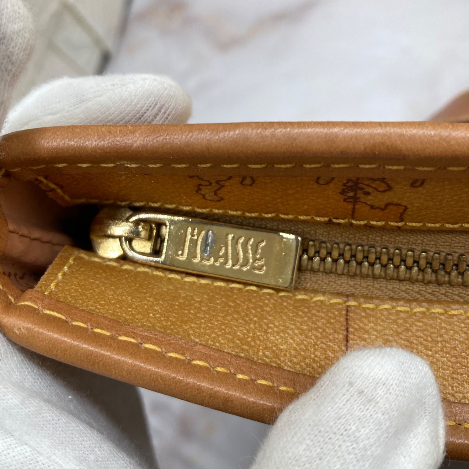 極美品❣️ PRIMA CLASSE ❣️プリマクラッセ 世界地図柄 PVC×レザー