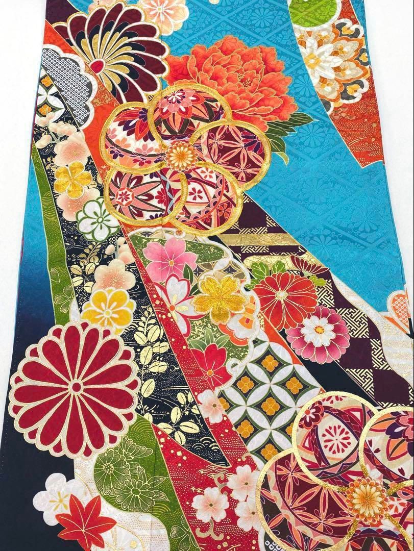 振袖 豪華 銀通し 金彩 グリッター箔 紋意匠 身丈170cm 撥水加工済 振袖 豪華 金駒 金彩 紋意匠 グリッター箔 身丈162cm 撥水加工済