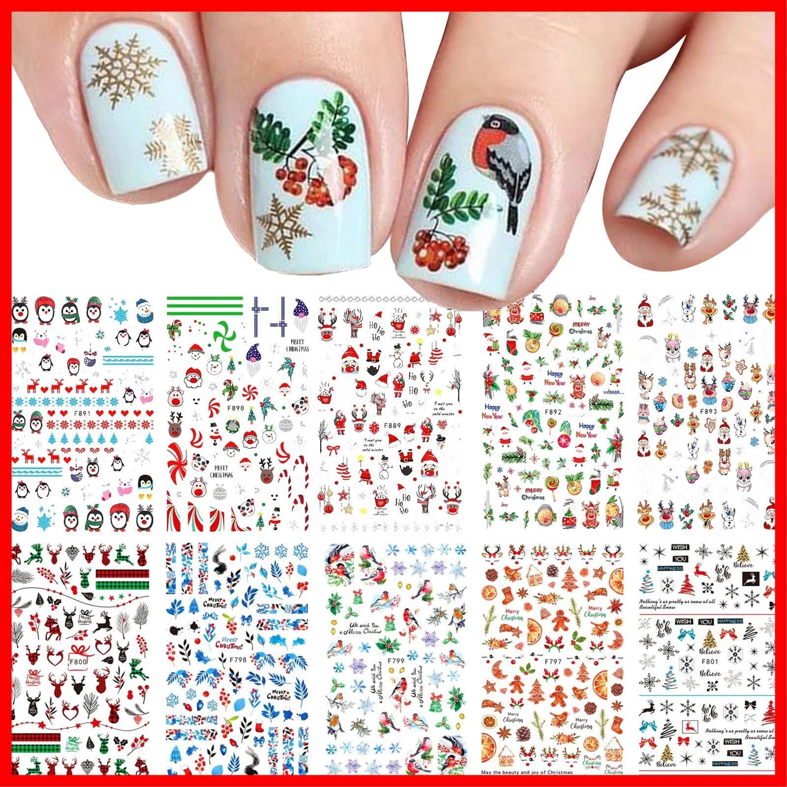 Toddmomy 3箱 スノーフレークネイルステッカー home decor 粗かっ nail sticker クリスマスネイルステッカー