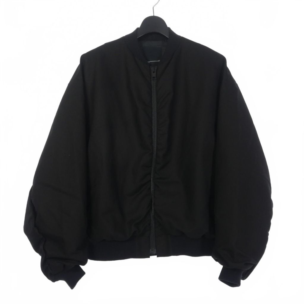 ラッドミュージシャン LAD MUSICIAN 18AW DOUBLE ARMY CLOTH MA-1 ジャケット ブルゾン 42 黒 ブラック 2218-353