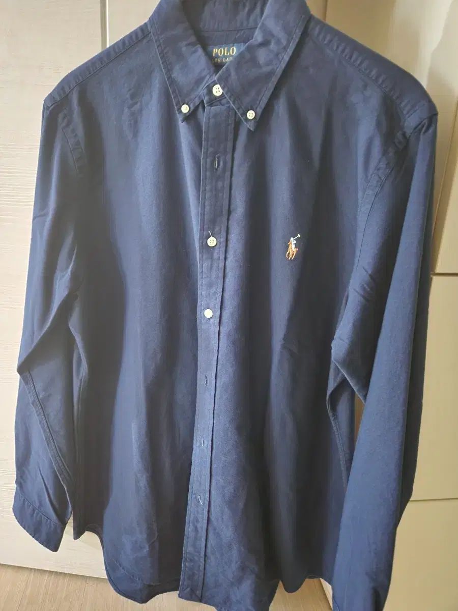 ポロ Ralph Lauren ラルフローレン オックスフォードシャツ ネイビー L 105