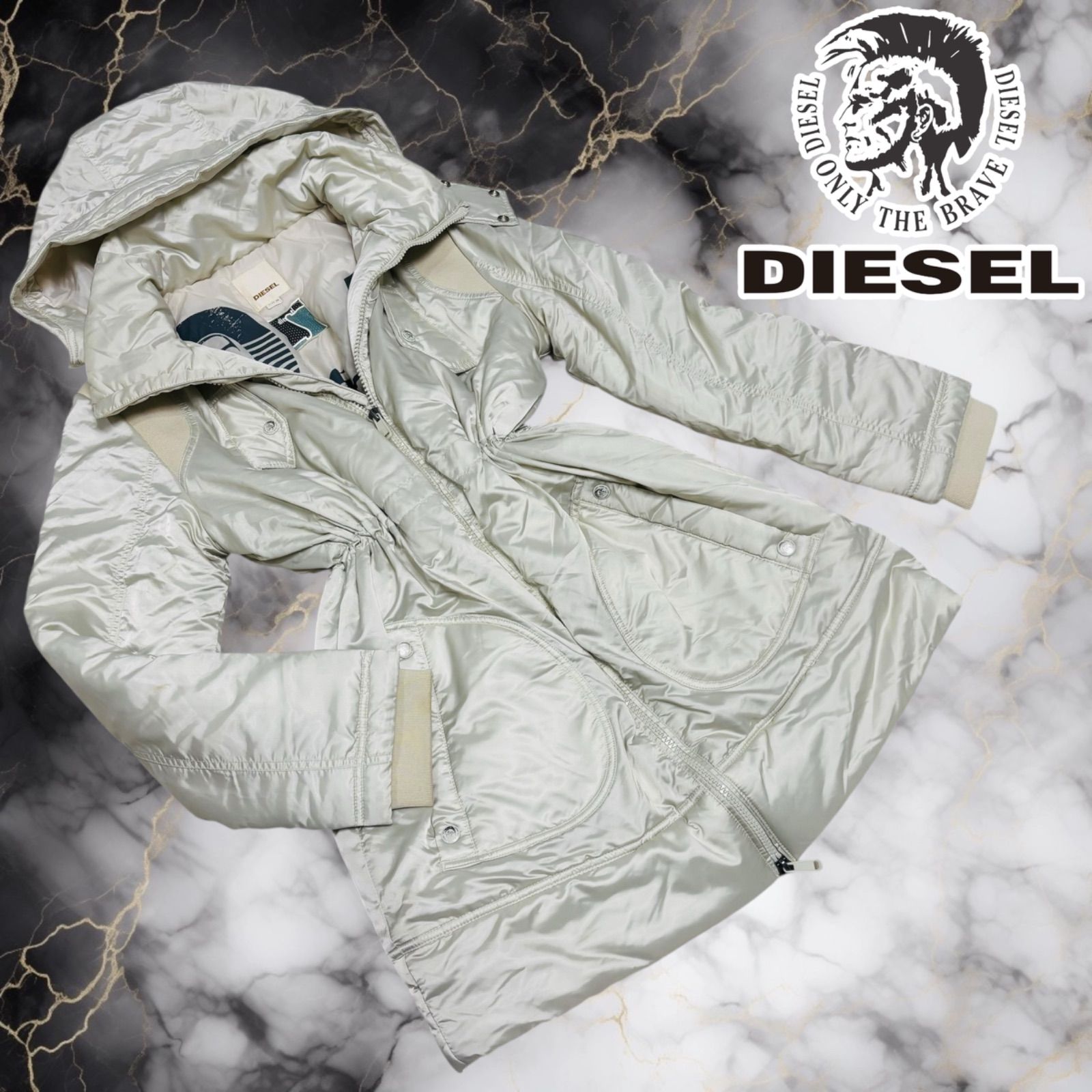 y2k 00s 90s DIESEL ディーゼル ベンチコート ブレイブマン ミリタリー