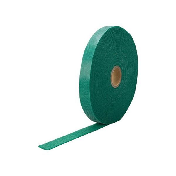 (まとめ) TRUSCO マジックケーブルロールタイ 幅20mm×長さ10m 緑 TRMGTP-20GN 1巻 【×3セット】