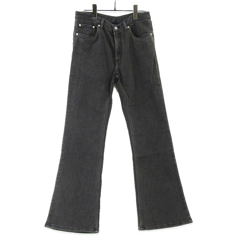 FUMIKA_UCHIDA フミカウチダ デニムフ パンツ FU-R-DM-003 STRETCH DENIM FLARED PANTS レディース ブラック 黒 38 37000228