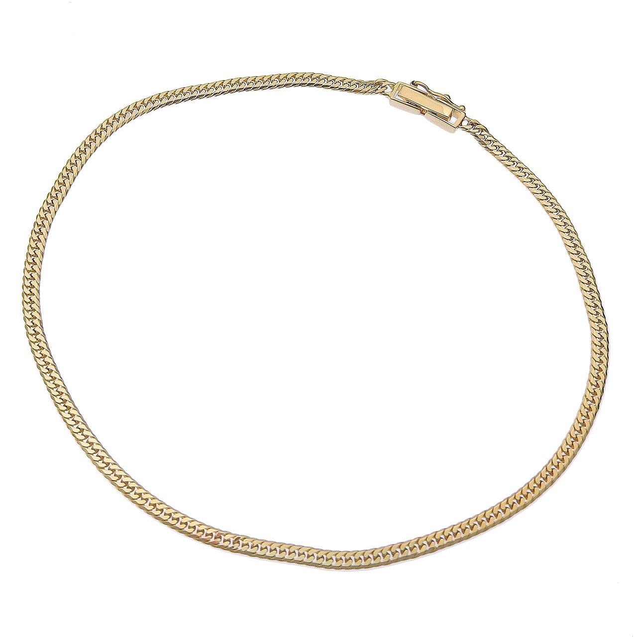 仕上げ K18 YG 6面 ダブル 喜平 アンクレット 幅2.6ｍｍ 全長24.5cm 約5.2g 18金 イエローゴールド チェーン ジュエリー