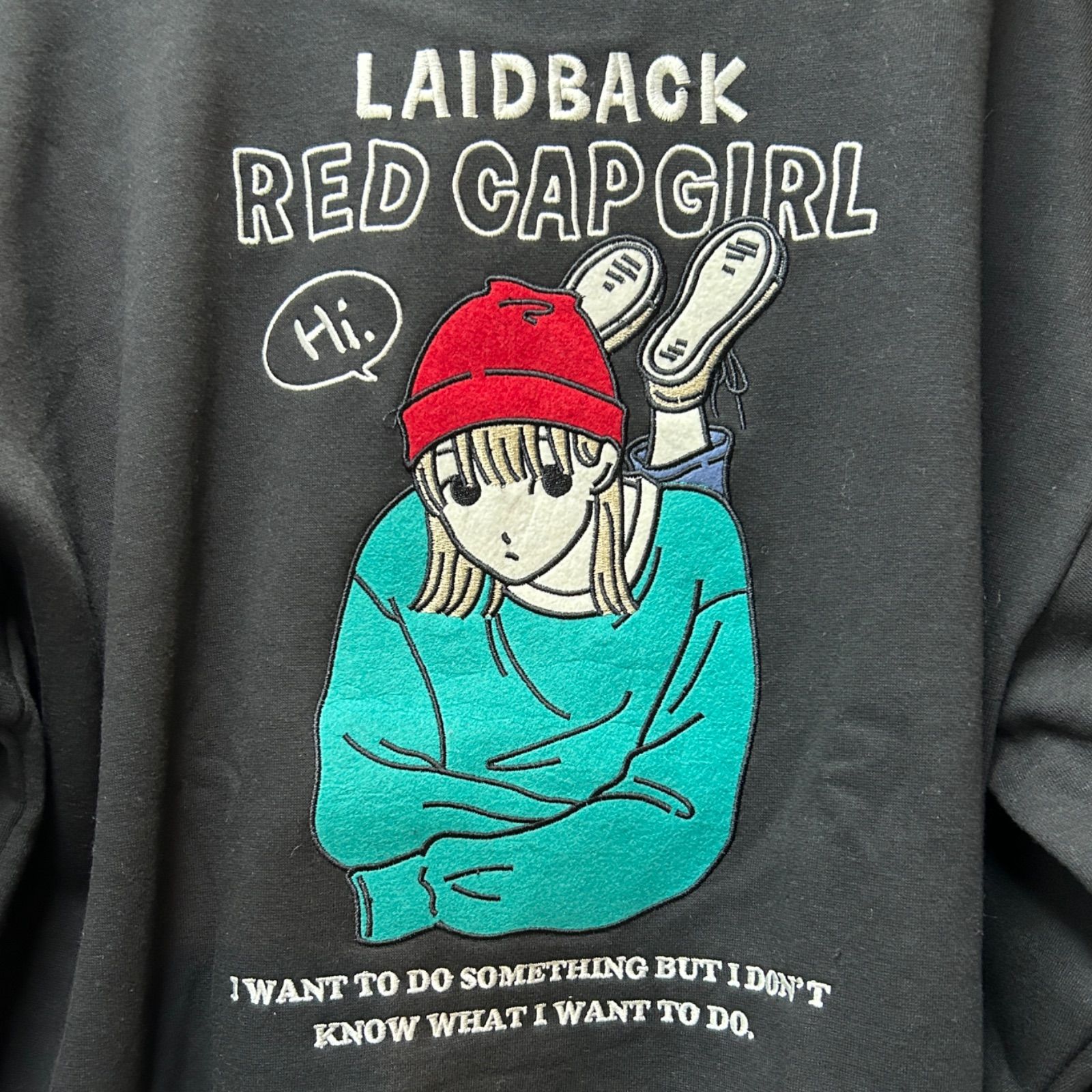 RED CAP GIRL 裏起毛バック刺繍トレーナー】レッドキャップ