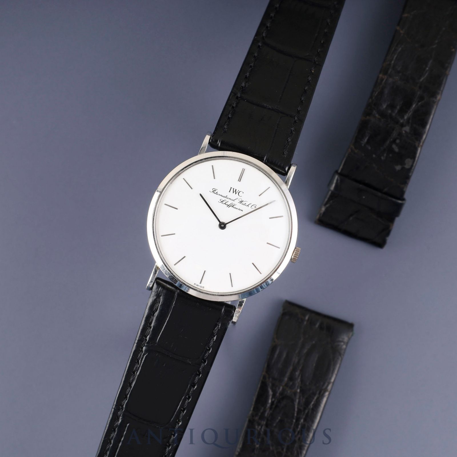 IWC ポートフィノ IW200807 手巻き 750 革 純正尾錠 SS ホワイト文字盤 オーバーホール済み アイダブリュシー