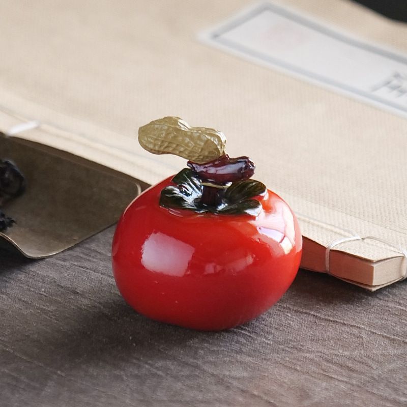 柿茶寵可養変色茶器部品置物シミュレーションフルーツ茶遊び - レリーフショップ - メルカリ