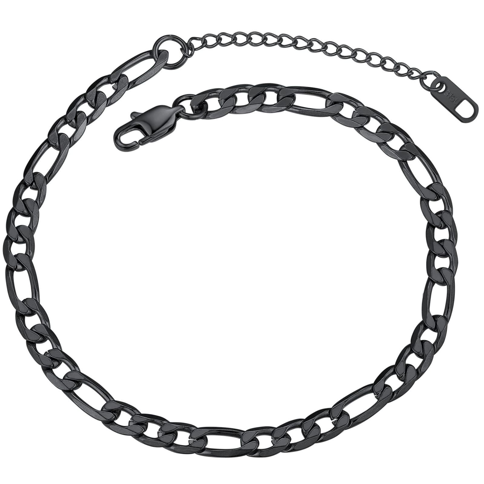 数量限定ChainsPro ステンレス アンクレット メンズ シルバー 23cm+5cm