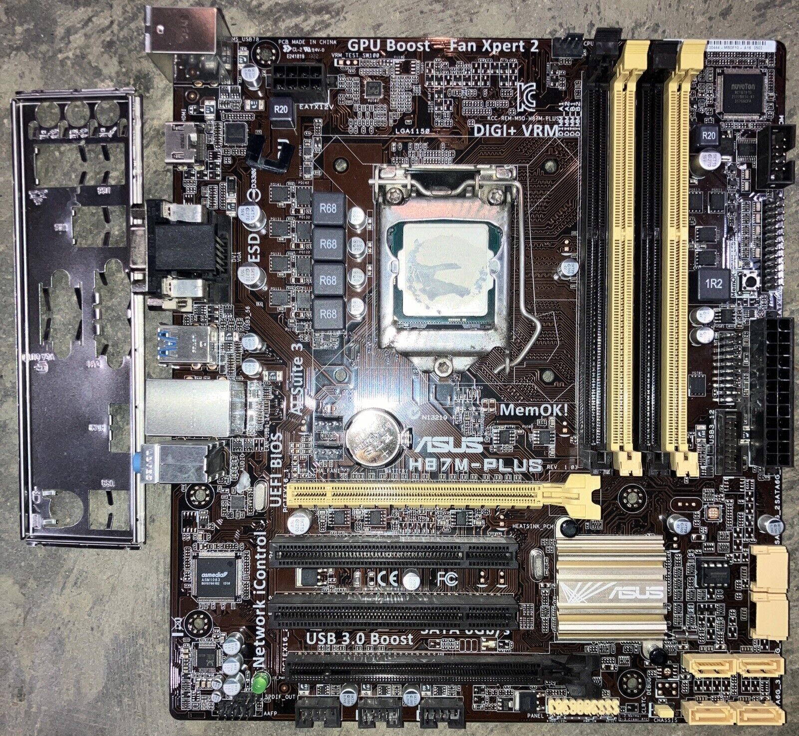 ASUS H87M-PL インテル Micro-ATX LGA1150 DDR3 i3-4130 -amp I|Oシールド