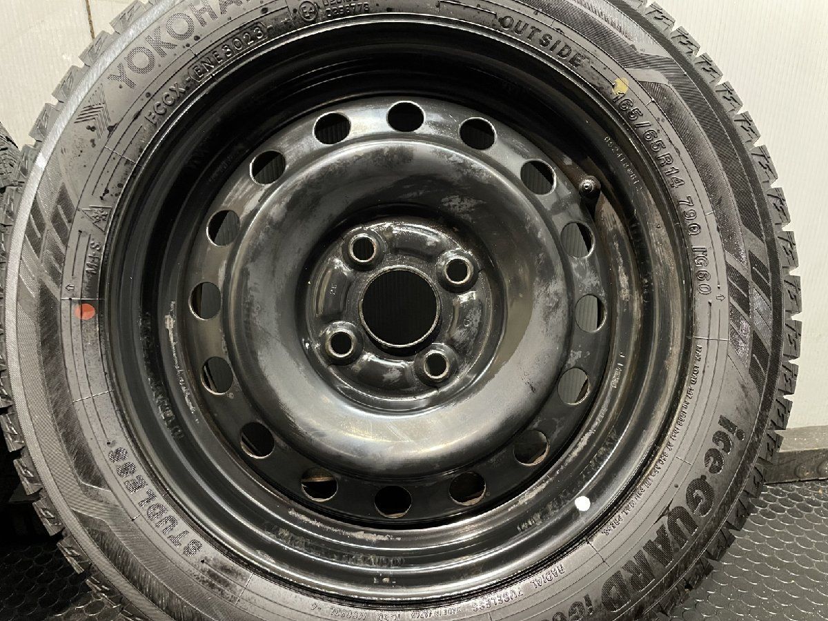 155/65R14 ヨコハマ iG60 バリ溝 美品 4本 送料込み ☆YOKOHAMA/iG60.20年製155/65R14バリ溝☆組み換え、廃タイヤ処分最安