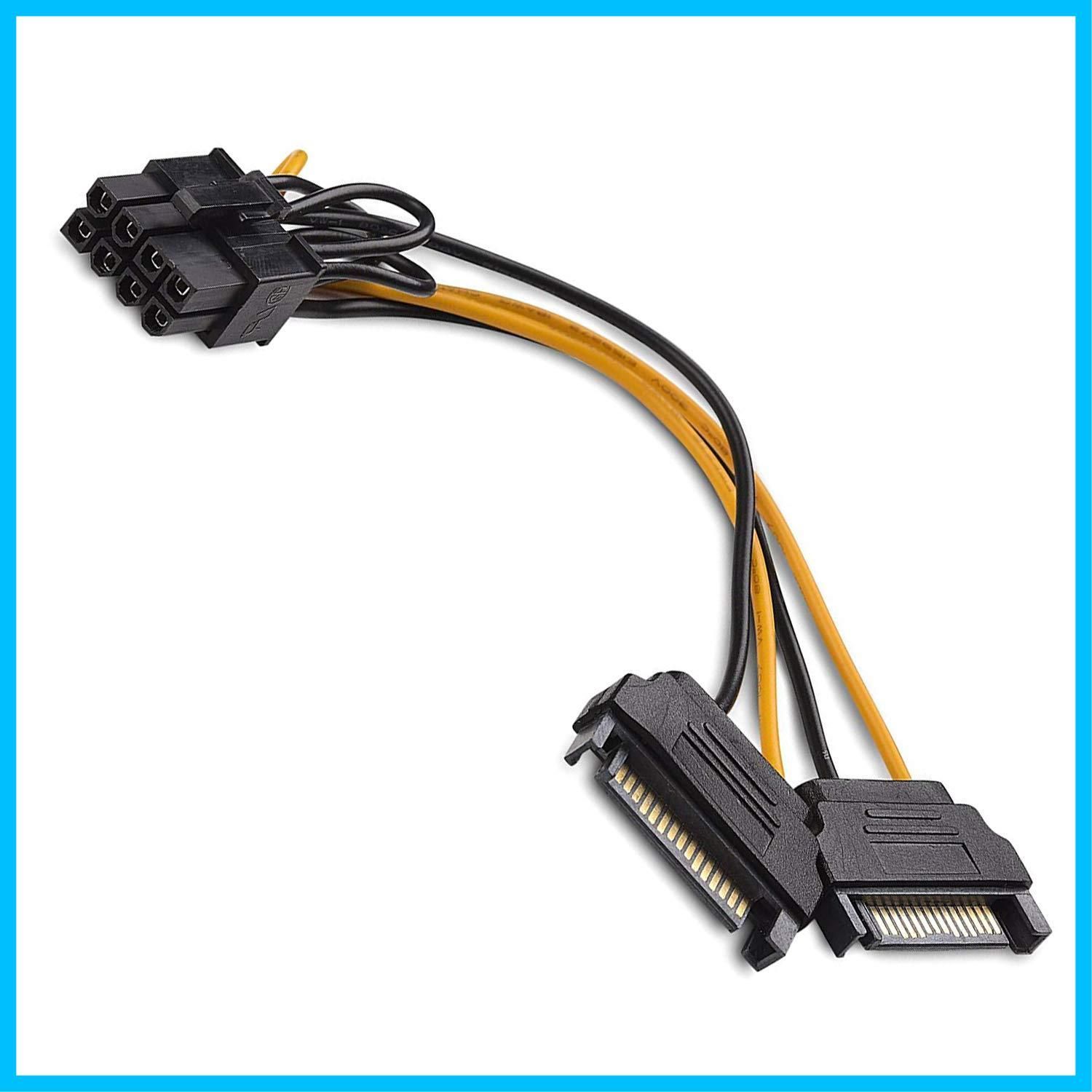 新着商品 8ピンからデュアルSATA電源ケーブル SATAから8ピンPCIe