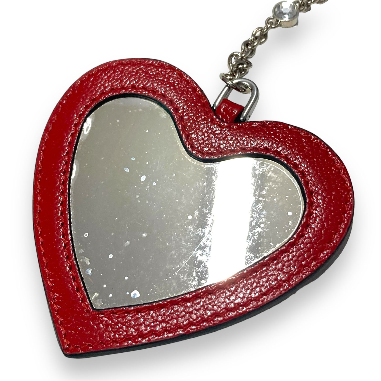 MIU MIU ハート型キーホルダー レッド