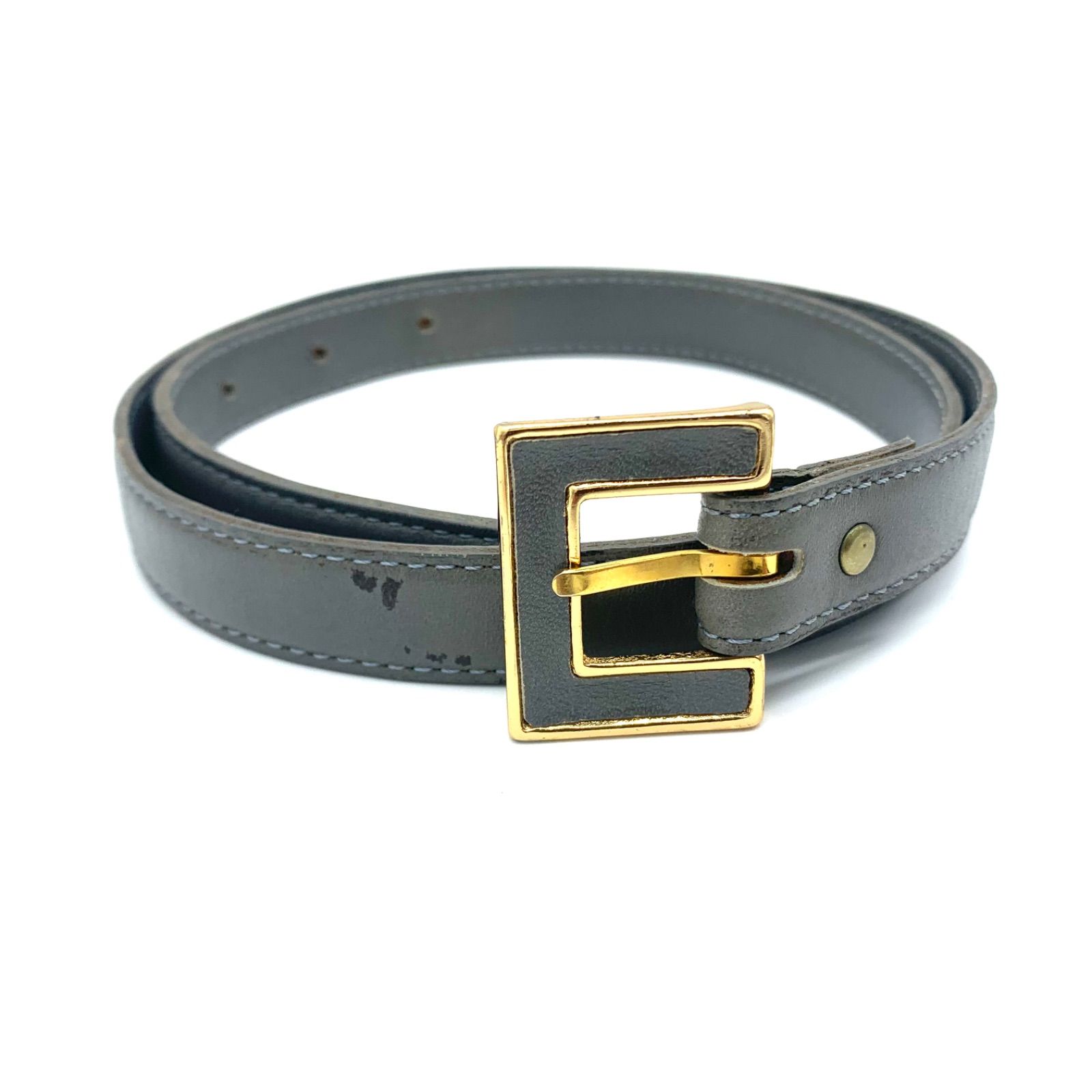 Yves Saint Laurent レザーベルトゴールド金具 男女兼用 Yves Saint Laurent レザーベルトゴールド金具 男女兼用
