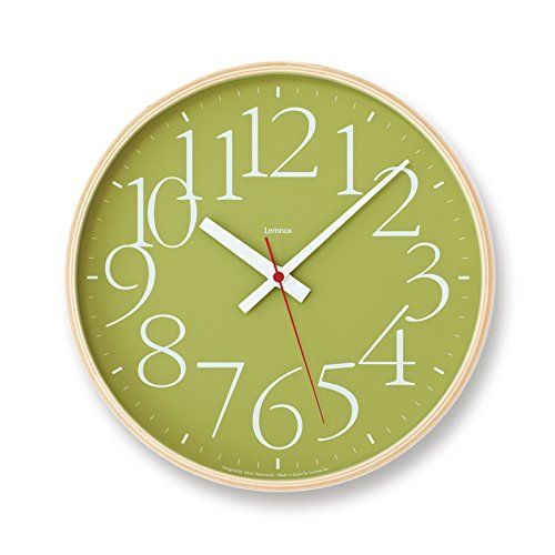 グリーン 緑 レムノス 掛け時計 エーワイ クロック アールシー 電波 アナログ 緑 AY clock RC AY14-10 GN Lemnos