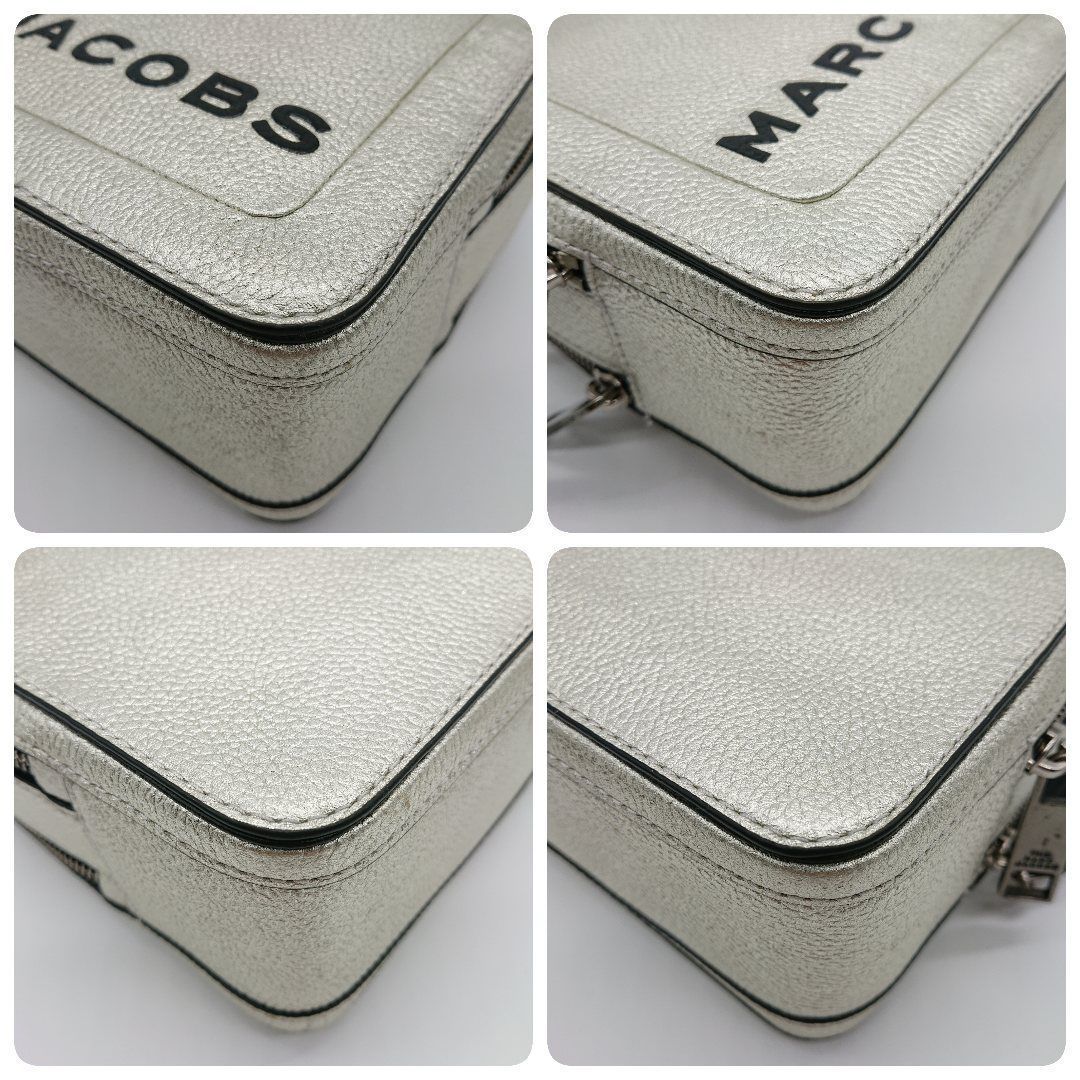 MARC JACOBS シルバーショルダーバッグ　ハンドバッグ　　2way 美品 マークジェイコブス THE BOX 2way ハンドバッグ ショルダー