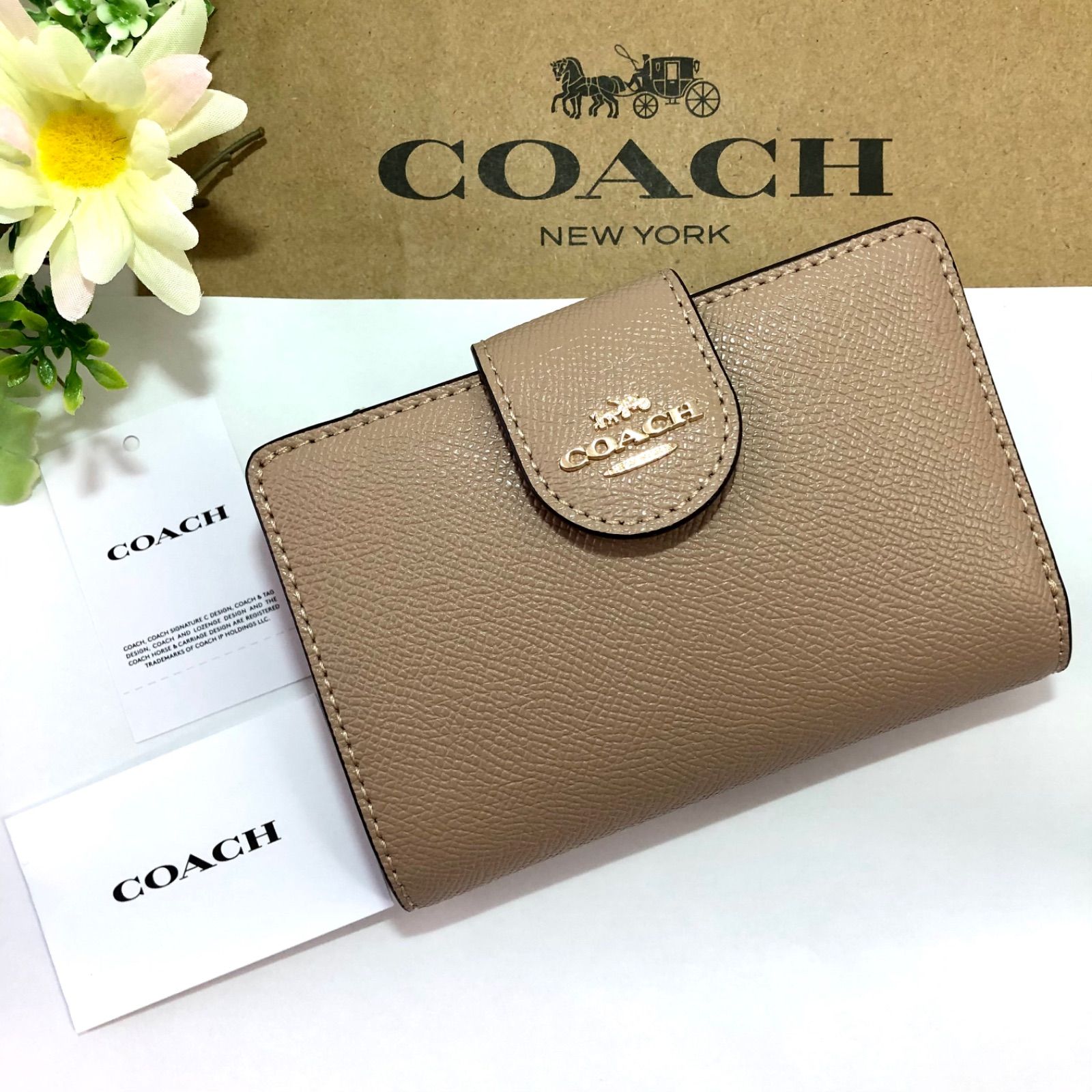 コーチ COACH アウトレット 二つ折り財布 シグネチャー ミニ財布