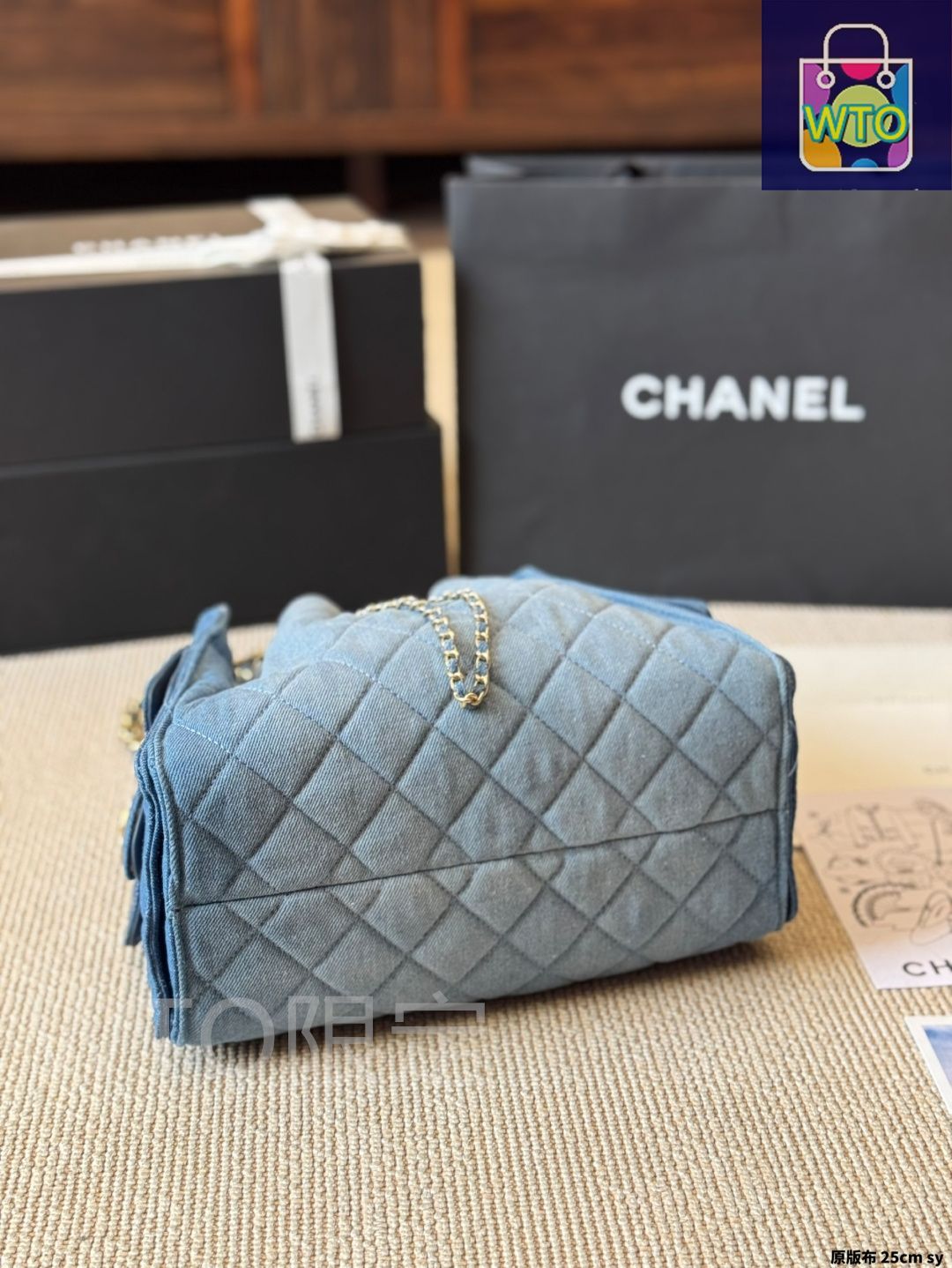 【25S★上品グレーが魅せる洗練感】CHANEL デニム 2025年SS 最新作♪】CHANEL CC柄 ウォッシュ デニム (CHANEL